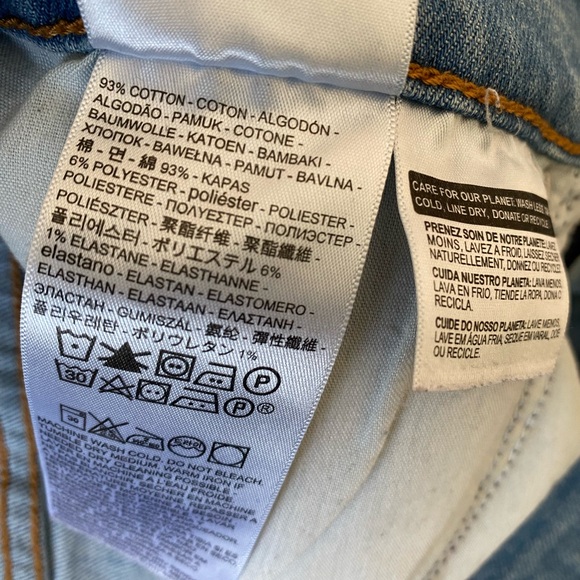 Levi’s Wedgie Skinny Denim Cut-Off Shorts - Size 18W Summer Normcore - Picture 7 of 8